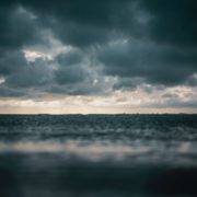 dark beach clouds
